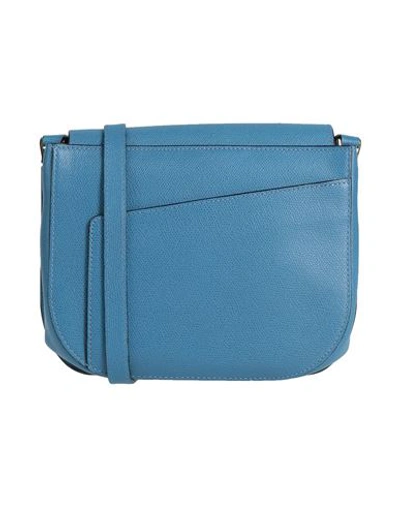 Shop Valextra Woman Cross-body Bag Pastel Blue Size - Calfskin