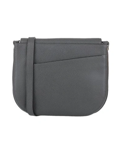 Shop Valextra Woman Cross-body Bag Lead Size - Calfskin In Grey