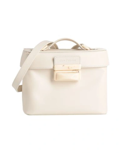 Shop Gia Rhw Gia / Rhw Woman Cross-body Bag Ivory Size - Soft Leather In White