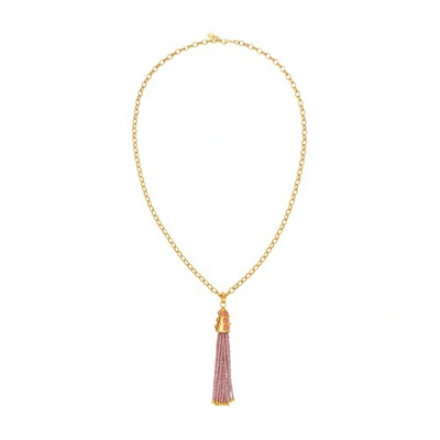 Shop Sylvia Toledano Gio Necklace In Pink_jade