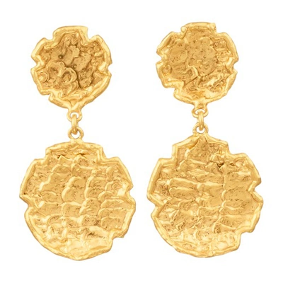 Shop Sylvia Toledano Swan Earrings In Gold