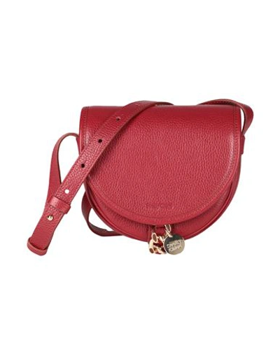 Shop See By Chloé Woman Cross-body Bag Brick Red Size - Bovine Leather