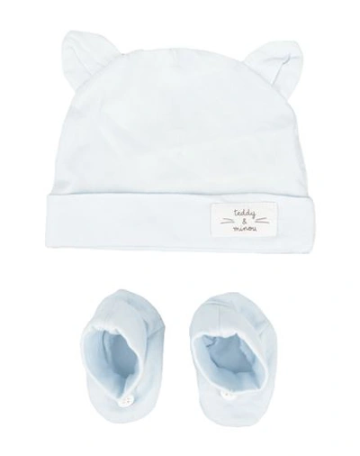 Shop Teddy & Minou Newborn Boy Baby Accessories Set Sky Blue Size 3 Cotton