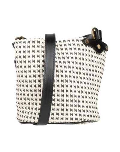 Shop Corsia Woman Cross-body Bag White Size - Textile Fibers, Leather