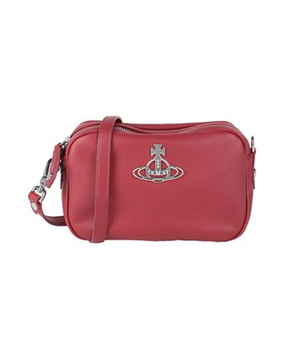 Shop Vivienne Westwood Woman Cross-body Bag Garnet Size - Recycled Polyurethane, Polyurethane In Red
