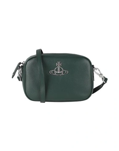 Shop Vivienne Westwood Cross-body Bag Dark Green Size - Recycled Polyurethane, Polyurethane