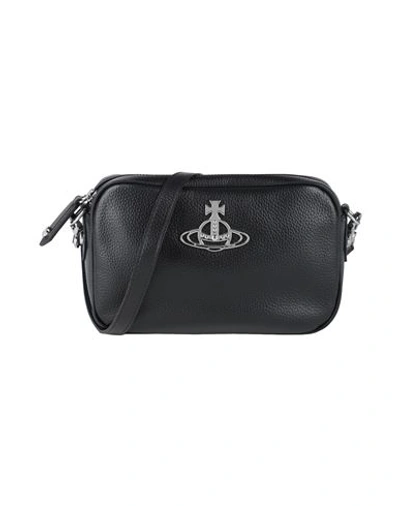Shop Vivienne Westwood Woman Cross-body Bag Black Size - Recycled Polyurethane, Polyurethane