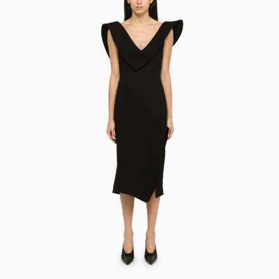 Shop Bottega Veneta | Black Midi Dress