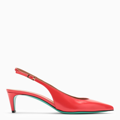 Shop Marni | Arbutus Leather Slingback In Red