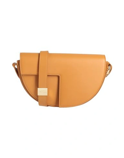 Shop Patou Woman Cross-body Bag Camel Size - Soft Leather In Beige