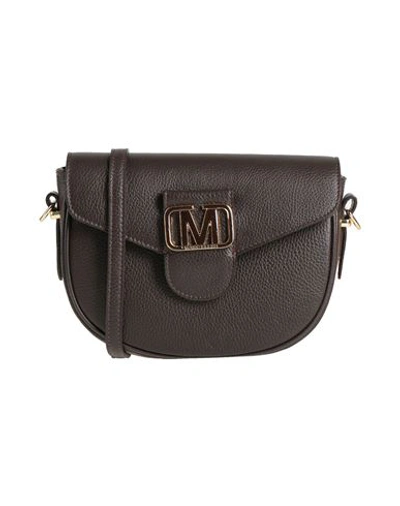 Shop Marc Ellis Woman Cross-body Bag Dark Brown Size - Soft Leather