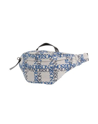 Jw Anderson Man Belt Bag Grey Size - Soft Leather, Textile Fibers In Grey