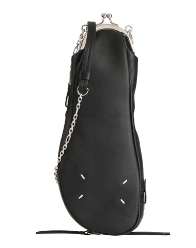 Shop Maison Margiela Woman Cross-body Bag Black Size - Soft Leather