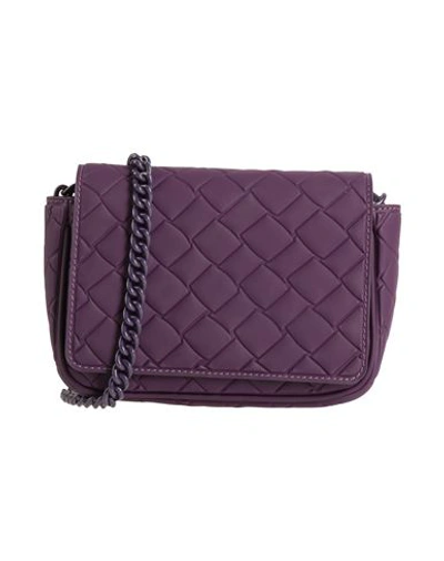 Gum Design Woman Cross-body Bag Dark Purple Size - Recycled Pvc In Purple