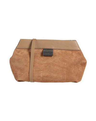 Shop Brunello Cucinelli Woman Cross-body Bag Camel Size - Soft Leather In Beige