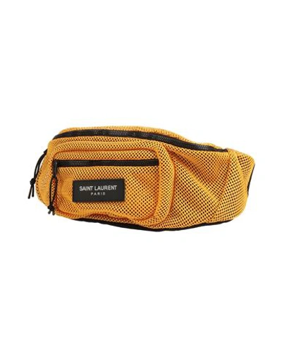 Shop Saint Laurent Man Belt Bag Ocher Size - Textile Fibers In Yellow