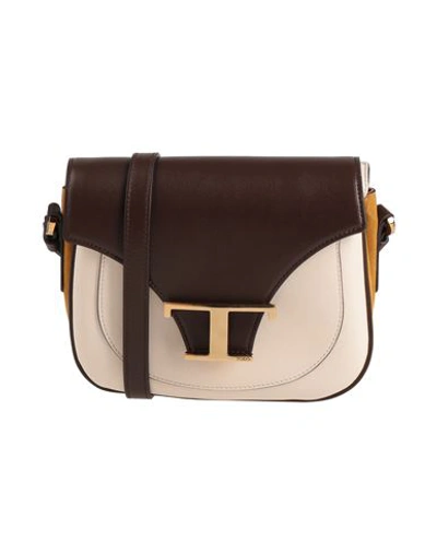 Shop Tod's Woman Cross-body Bag Dark Brown Size - Calfskin