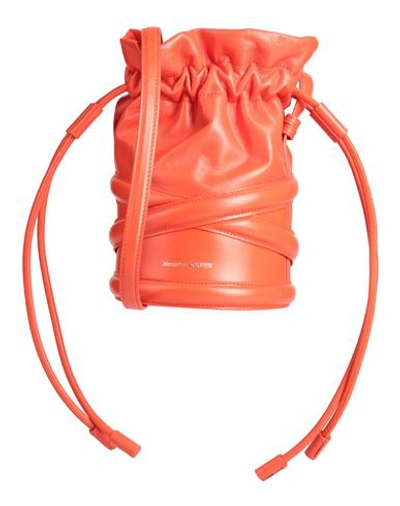 Shop Alexander Mcqueen Woman Cross-body Bag Tomato Red Size - Calfskin