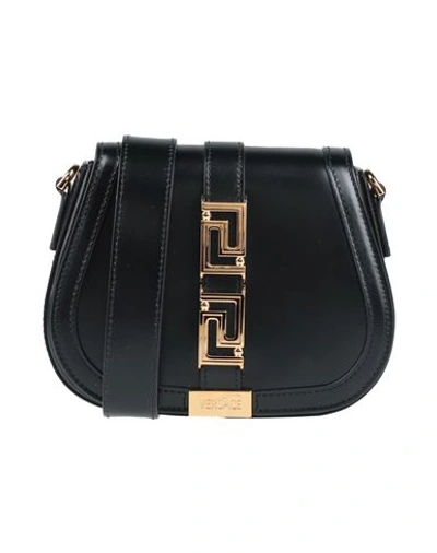 Shop Versace Woman Cross-body Bag Black Size - Leather