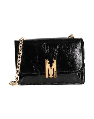 Shop Moschino Woman Cross-body Bag Black Size - Soft Leather