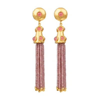 Shop Sylvia Toledano Gio Earrings In Pink_jade