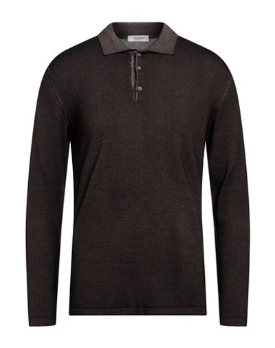 Shop Crossley Man Sweater Dark Brown Size Xl Wool