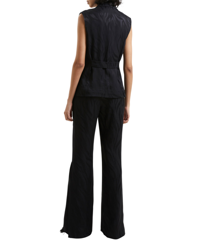 French Connection Women's Satin Sleeveless Waistcoat In Black