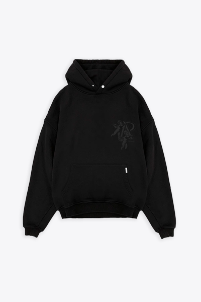 Represent Cherub Initial Hoodie Black Hoodie With Angel Print And Monogram Logo Cherub Initial Hoodie In Nero ModeSens