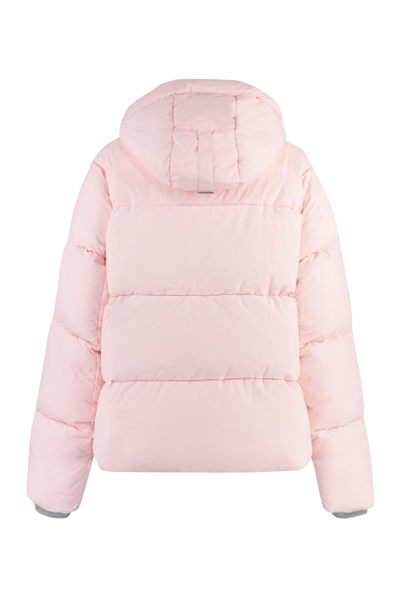 Shop Canada Goose Junction Hooded Nylon Down Jacket In Pink