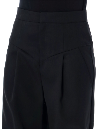Shop Isabel Marant Staya Wool Trousers In Black