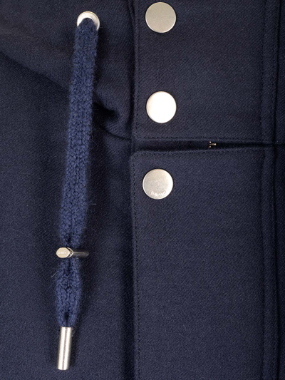 Shop Ami Alexandre Mattiussi Short Parka Coat In Blue