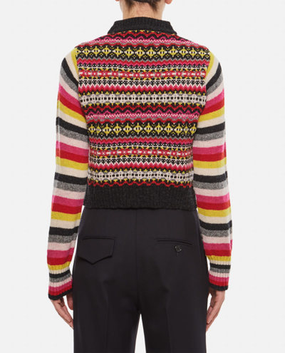 Shop Molly Goddard Charlie Lambswool Crewneck Sweater In Multicolour