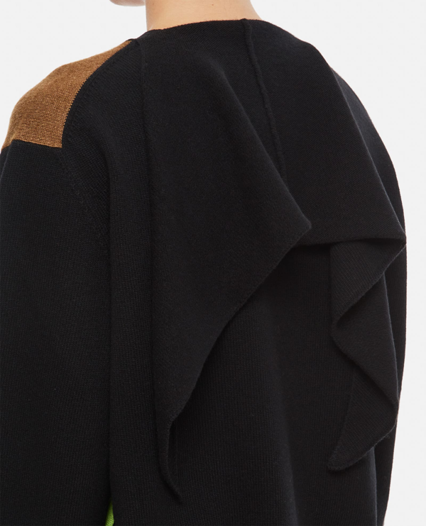 Plan C Foulard cashmere jumper - Black