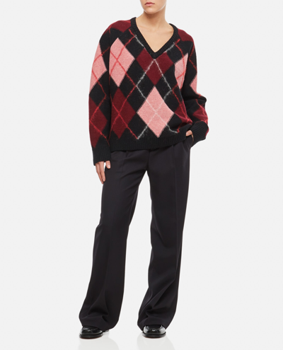 Shop Molly Goddard Joanne V-neck Mohair Sweater In Multicolour