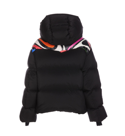 Shop Pucci Marmo Print Puffer Down Jacket In Black