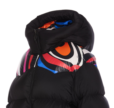Shop Pucci Marmo Print Puffer Down Jacket In Black