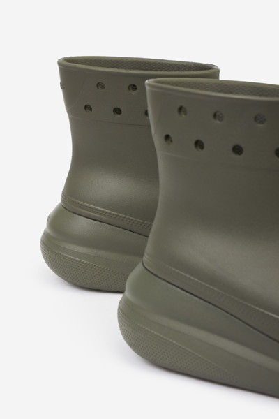 Shop Crocs Crush Rain Boot Boots In Green