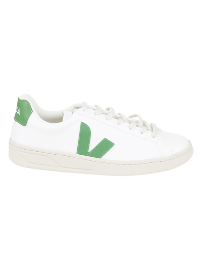 Shop Veja Urca Sneakers In White/green