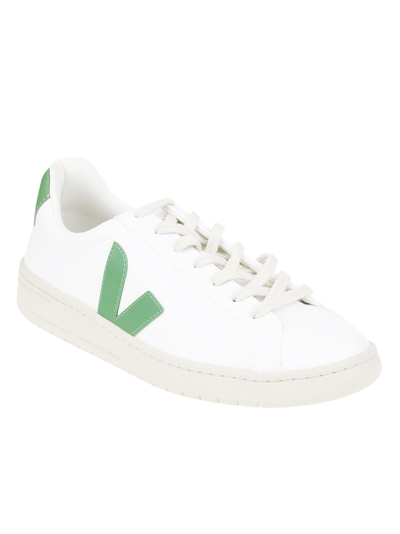 Shop Veja Urca Sneakers In White/green