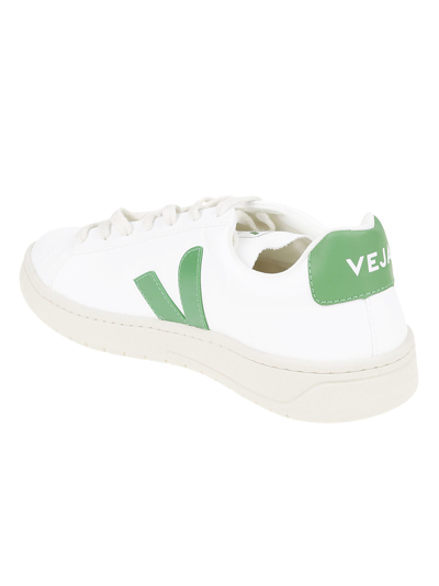 Shop Veja Urca Sneakers In White/green