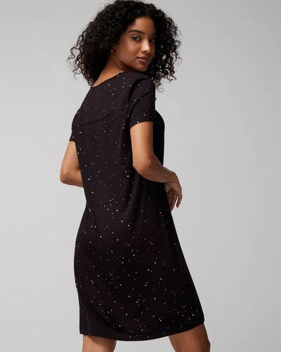 Soma Women's Cool Nights Short Sleeve Night Gown In Harvest Floral Grand Ivo Size Medium |  In Burgundy & White