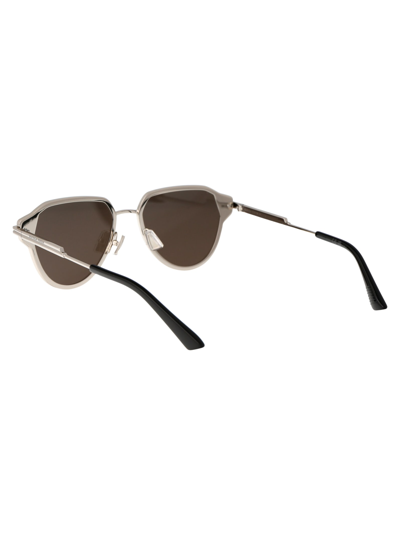 Shop Bottega Veneta Bv1271s Sunglasses In 004 Silver Silver Brown