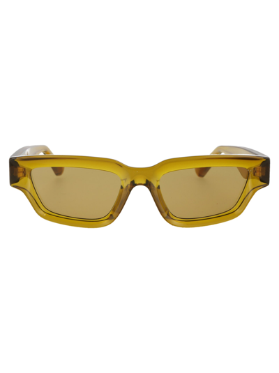 Shop Bottega Veneta Bv1250s Sunglasses In 003 Brown Brown Yellow
