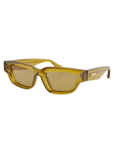 Shop Bottega Veneta Bv1250s Sunglasses In 003 Brown Brown Yellow
