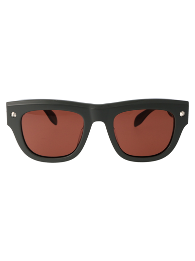 Alexander Mcqueen Mcqueen 51mm Square Sunglasses In 004 Grey Grey Brown