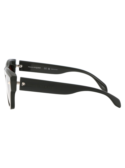 Shop Alexander Mcqueen Am0425s Sunglasses In 004 Grey Grey Brown