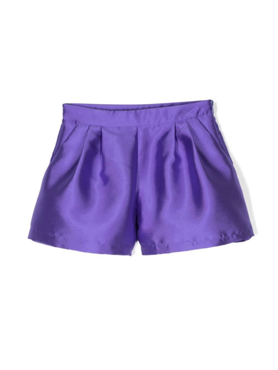 Shop Douuod Shorts With Pleats In Violet
