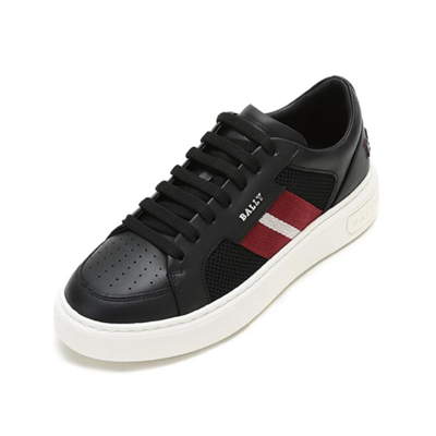 Bally Logo-stripe Leather Sneakers In Multicolor