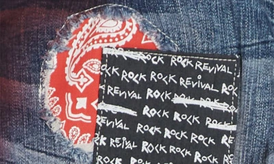 Shop Rock Revival Jaser Distressed Slim Taper Jeans In Vtg Blu