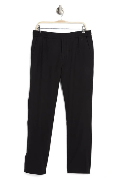 Shop Vince Wool Blend Flannel Pull-on Pants In Black